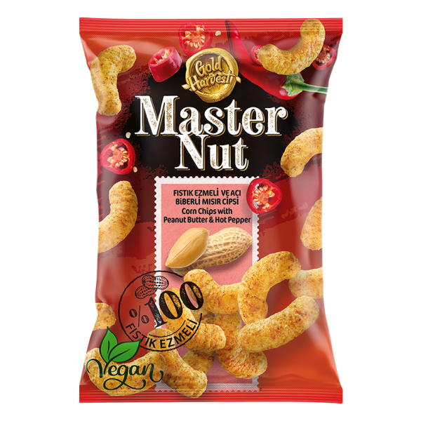 Master Nut Fıstık Ezmeli Acı Biberli Mısır Cipsi 30 gr